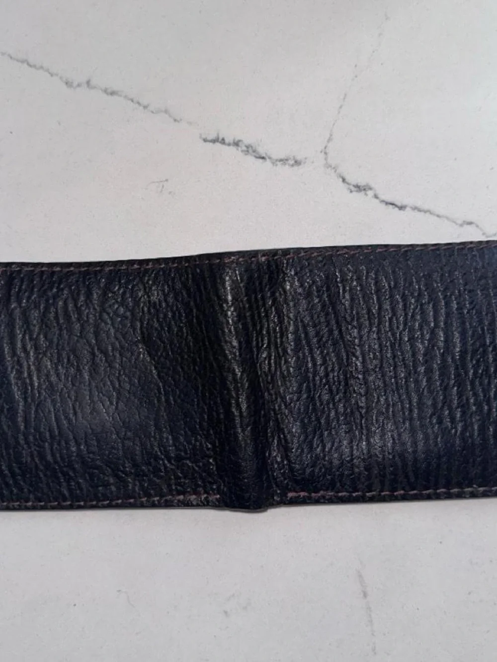 Genuine Shark Skin Black Bifold Wallet